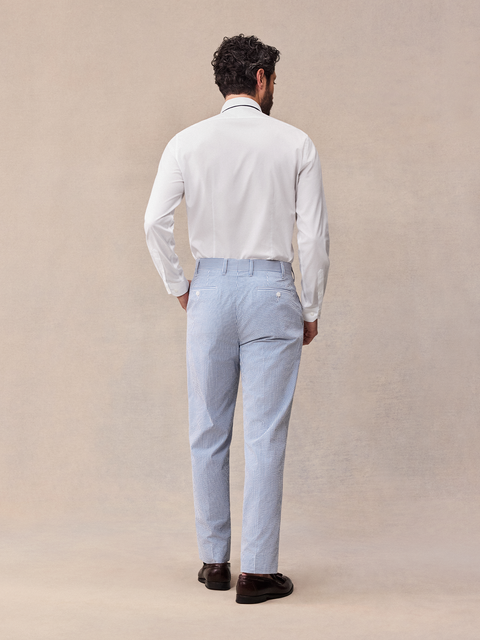 Blue & White Seersucker Suit
