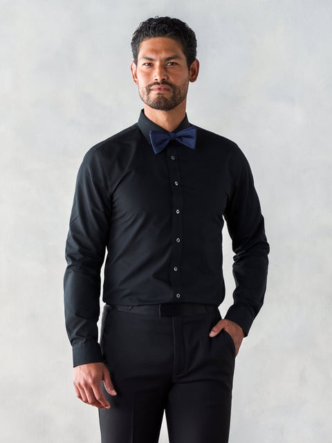 Black Cotton Dress Shirt - Classic