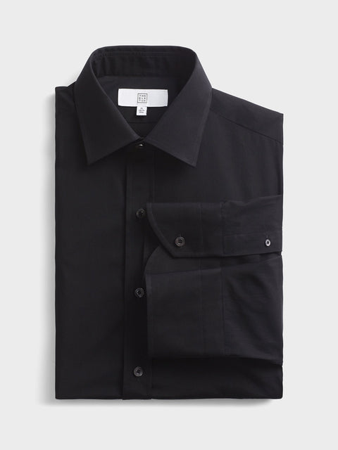 Black Cotton Dress Shirt - Classic