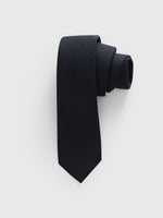 Black Cotton Necktie - The Black Tux