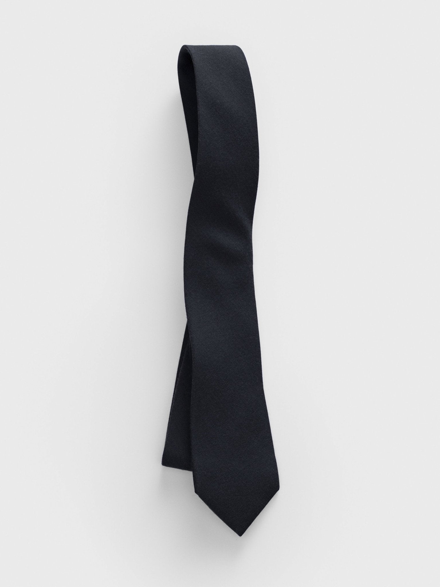 Black Cotton Necktie - The Black Tux