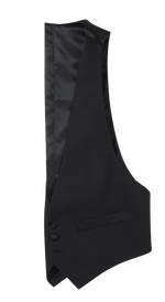 Black Low Cut Tuxedo Vest Home Try - On - The Black Tux