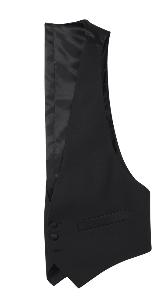 Black Low Cut Tuxedo Vest Home Try - On - The Black Tux