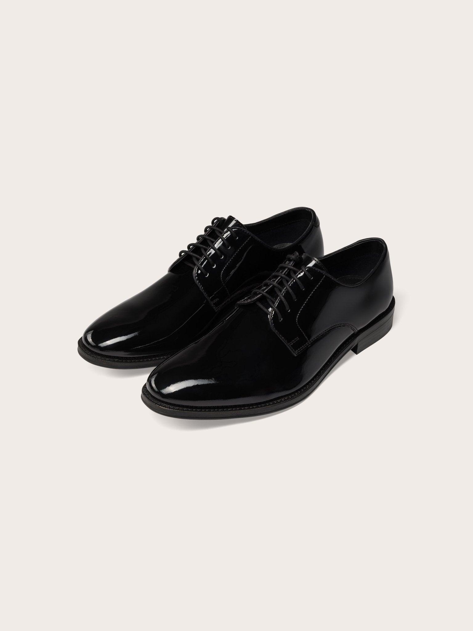 The Black Tux Patent Leather Shoes In Black