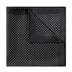 Black Pin Dot Pocket Square