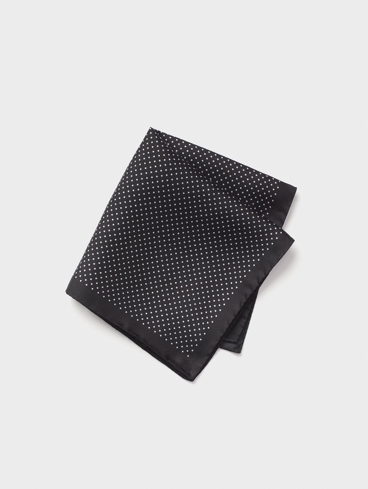Black Pin Dot Pocket Square - The Black Tux