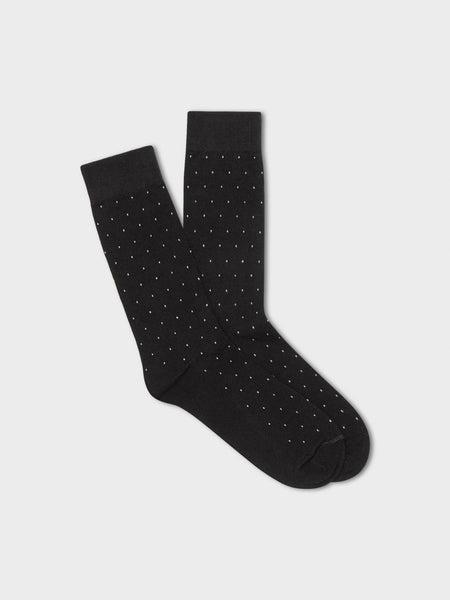 black dress socks for tuxedo The Tux Pindot Sock In Black edit: Holiday 2026 Adaline | Black Velvet seamless look under your Color:Green/White Dashes