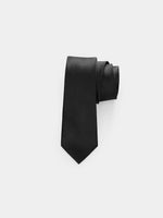 Black Satin Necktie - The Black Tux