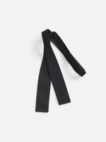 Black Satin Straight Bow Tie - The Black Tux