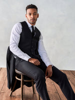 Black Suit Vest Home Try - On - The Black Tux