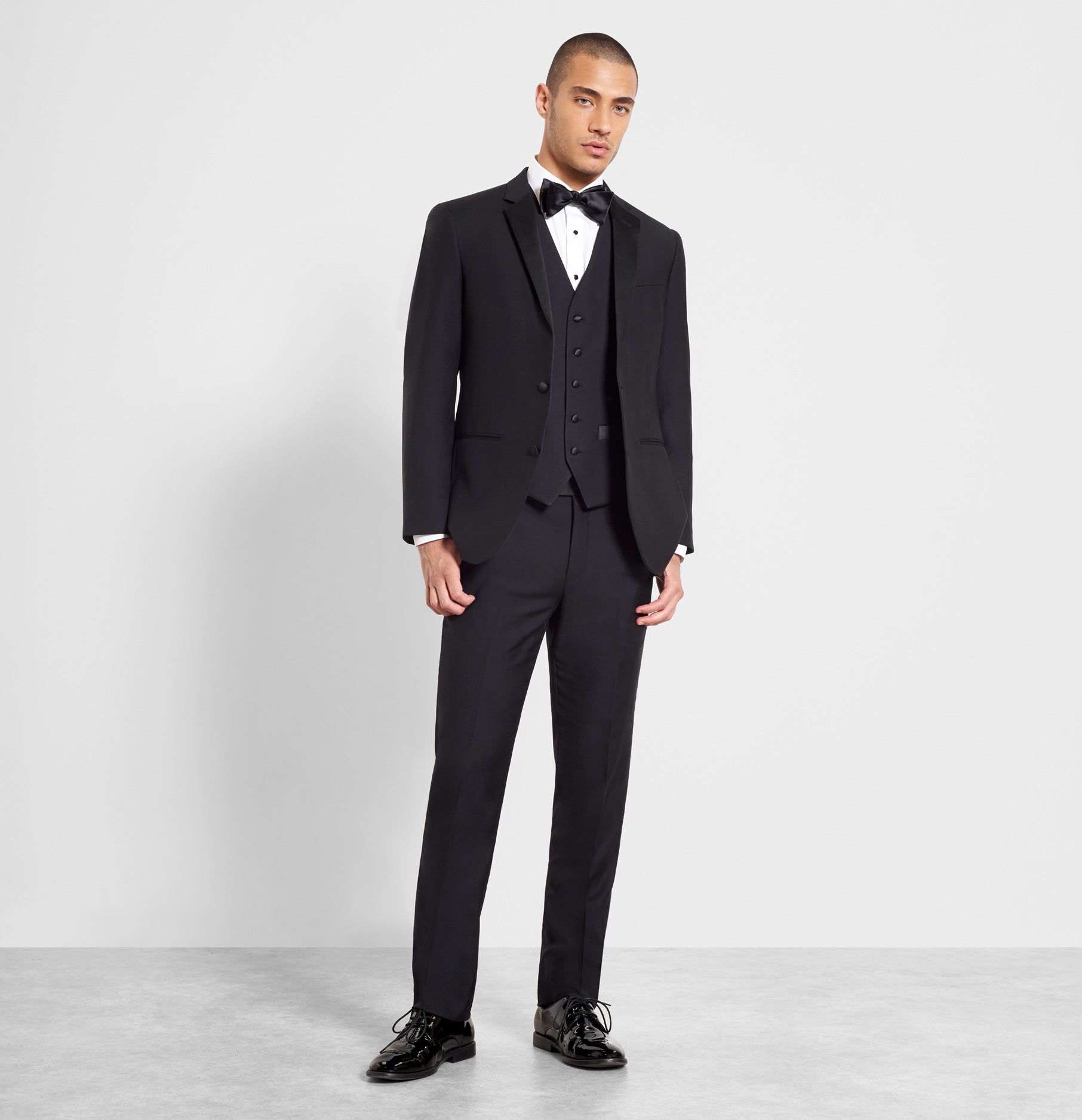 Black Tuxedo Vest Home Try - On - The Black Tux