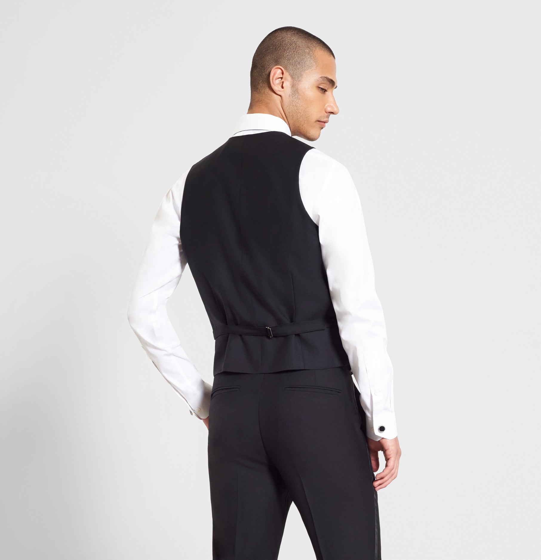 Black Tuxedo Vest Home Try - On - The Black Tux