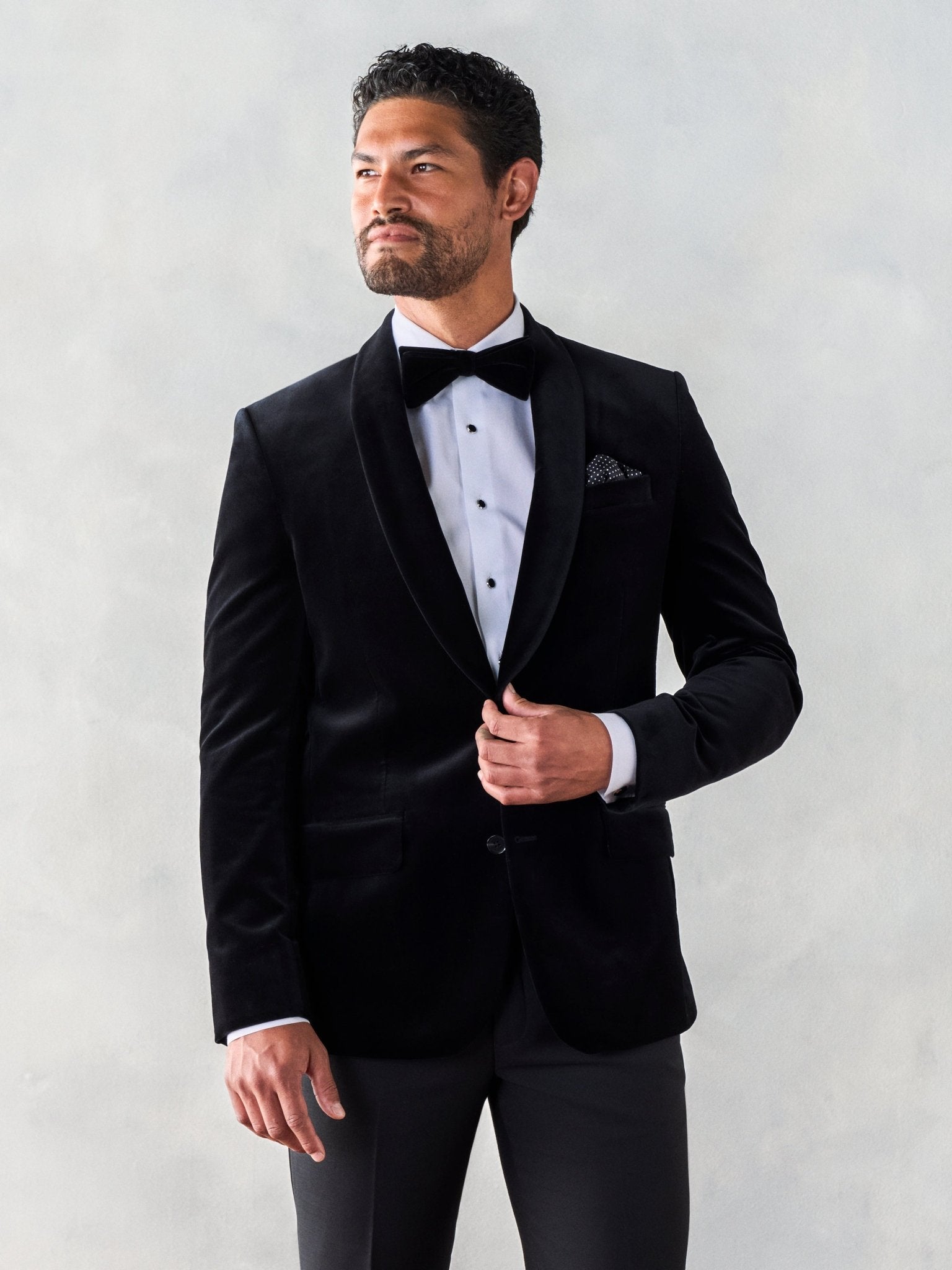 Black Velvet Jacket Tuxedo | The Black Tux