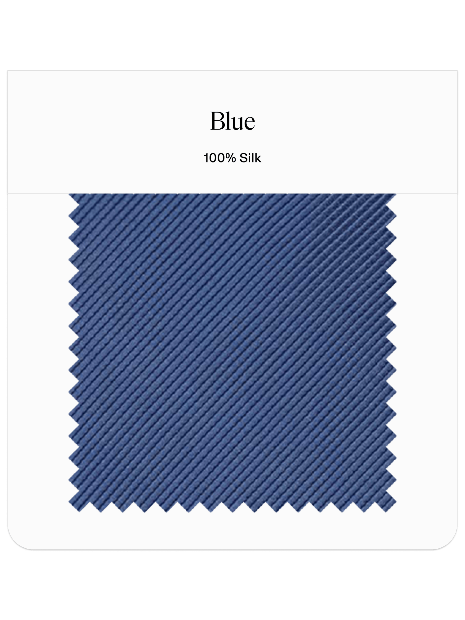 Blue silk fabric swatch with a ribbed texture.