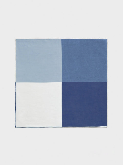 Blue Quad Pocket Square