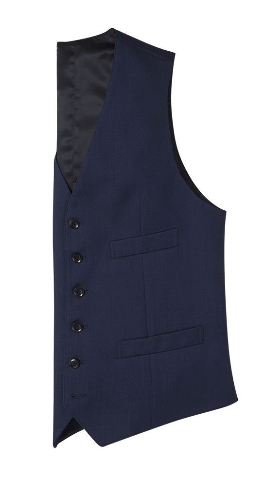 Blue Suit Vest Home Try - On - The Black Tux