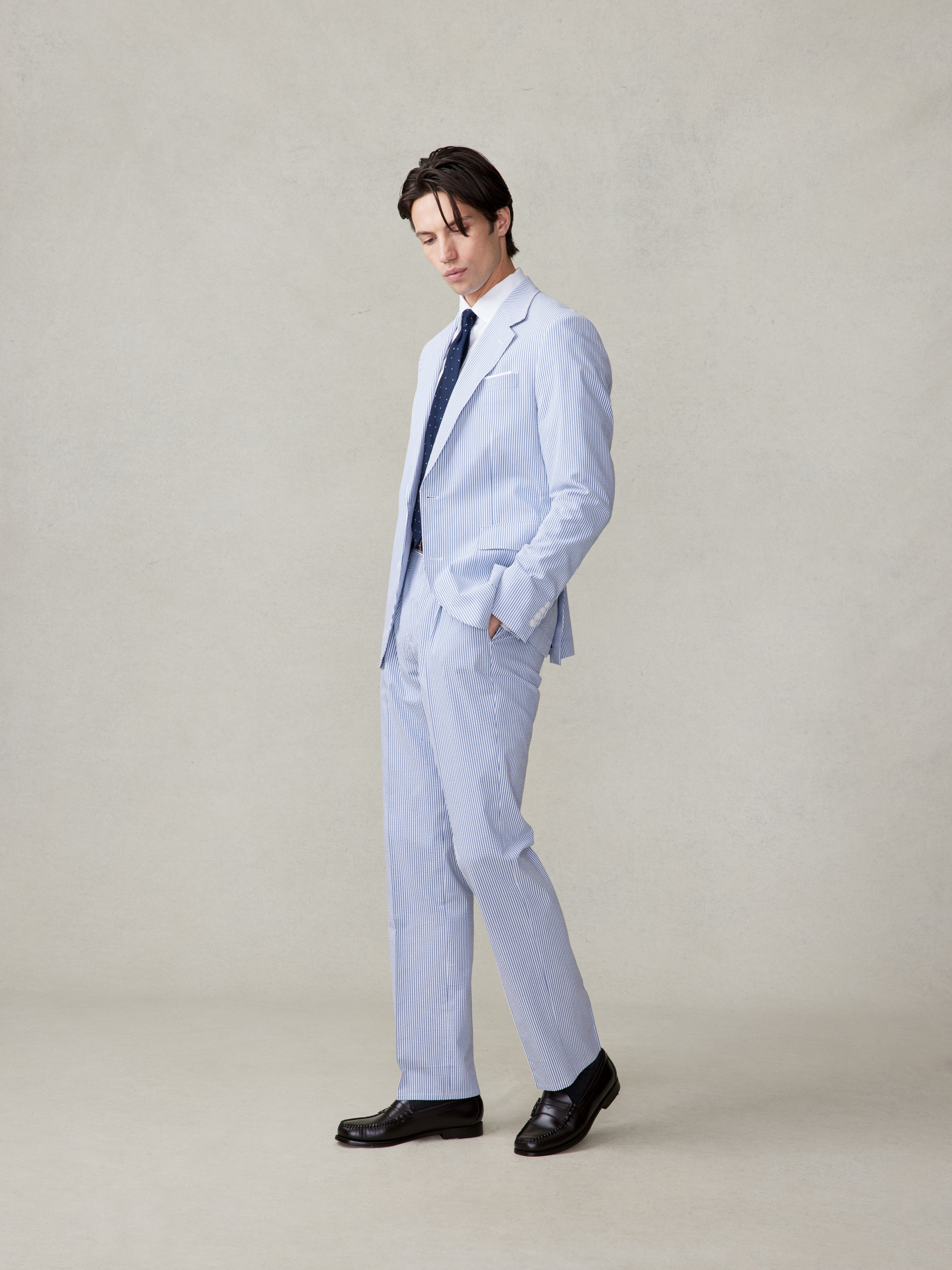 Blue & White Seersucker Suit | The Black Tux