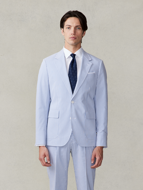 Blue & White Seersucker Suit | The Black Tux Blue & White Seersucker Suit | The Black Tux