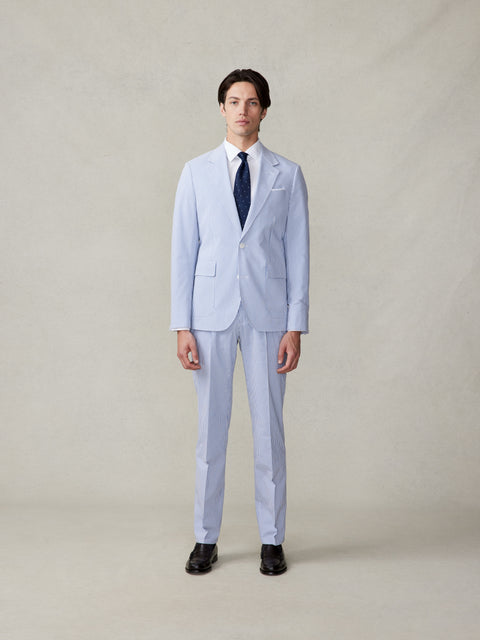 Blue & White Seersucker Suit | The Black Tux Blue & White Seersucker Suit | The Black Tux