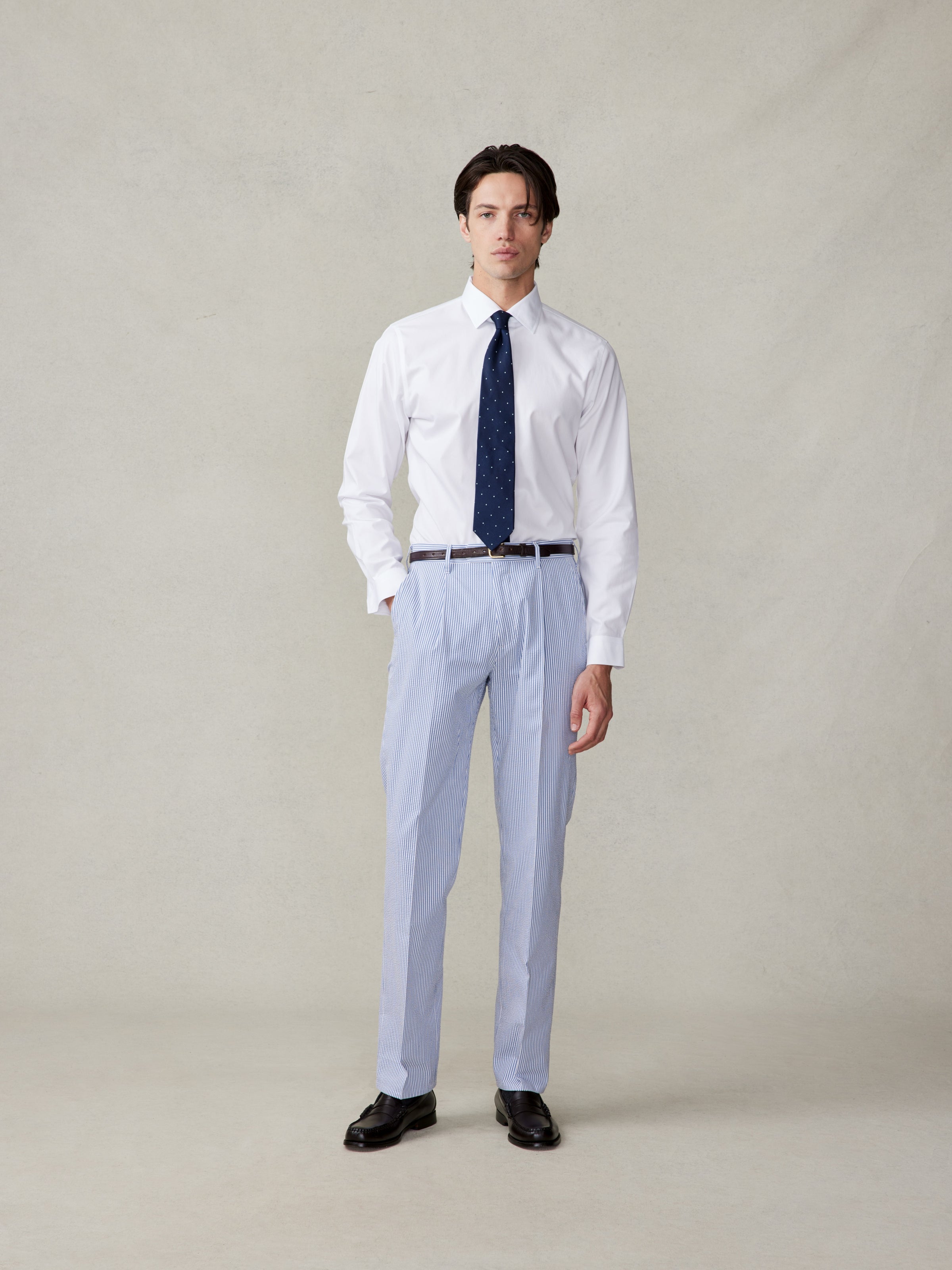 Blue & White Seersucker Suit | The Black Tux