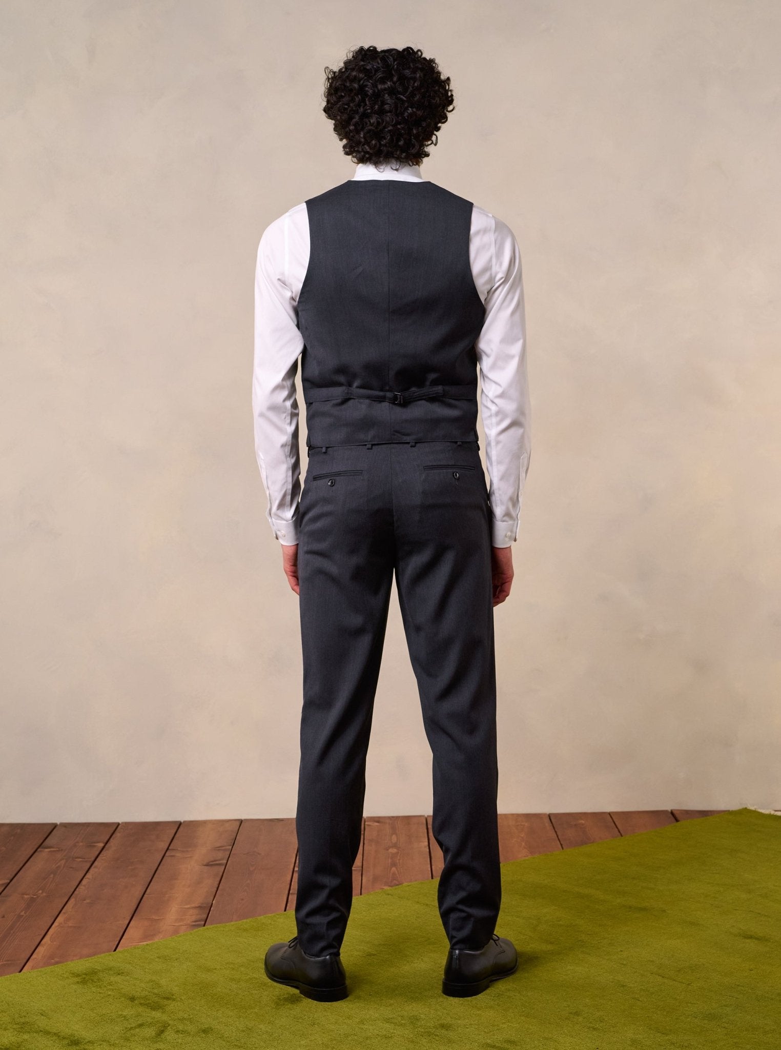 Charcoal Suit Vest Home Try - On - The Black Tux