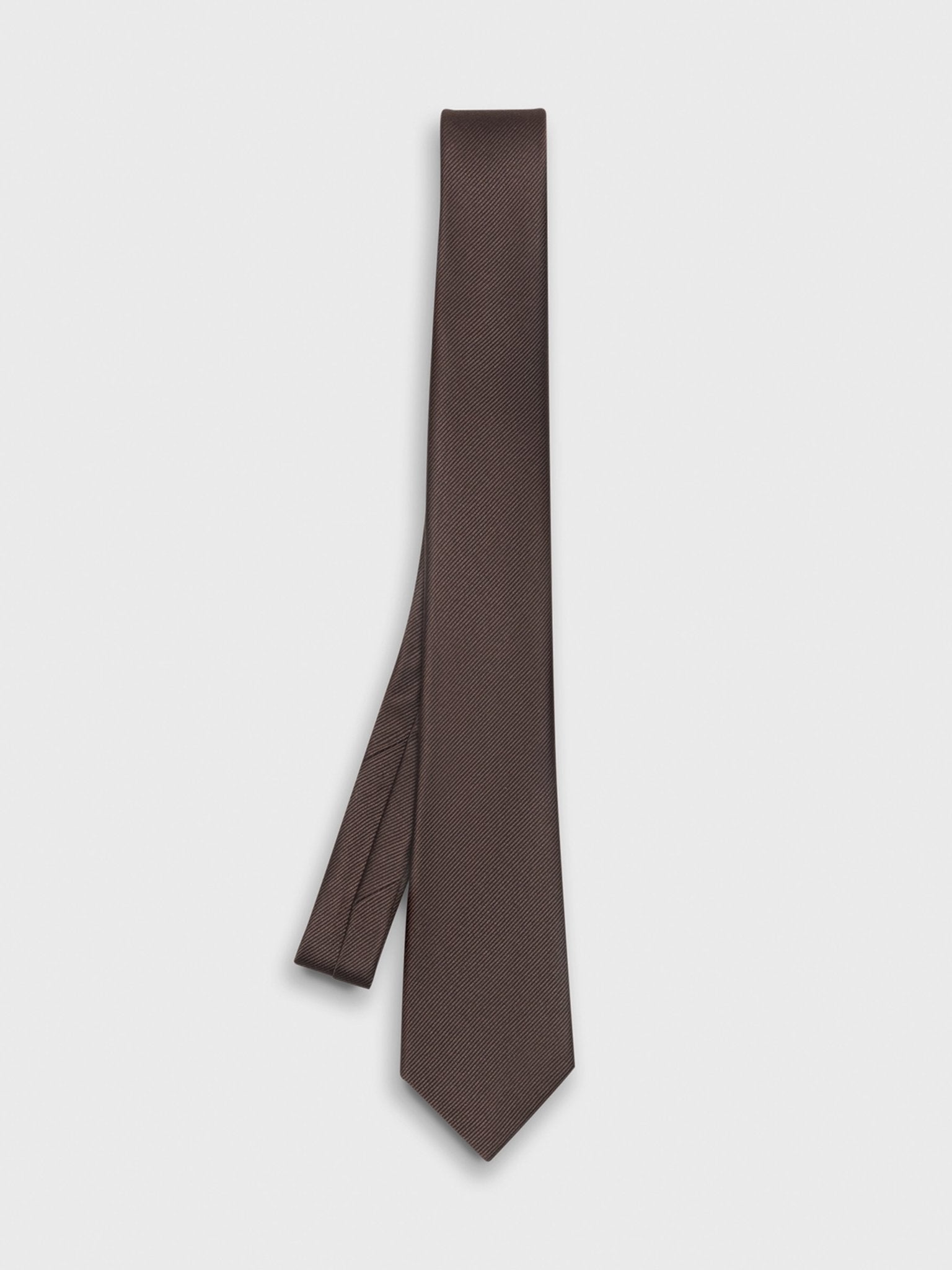 Chocolate Silk Necktie - The Black Tux