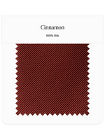 Cinnamon colored silk fabric swatch with a ribbed texture.