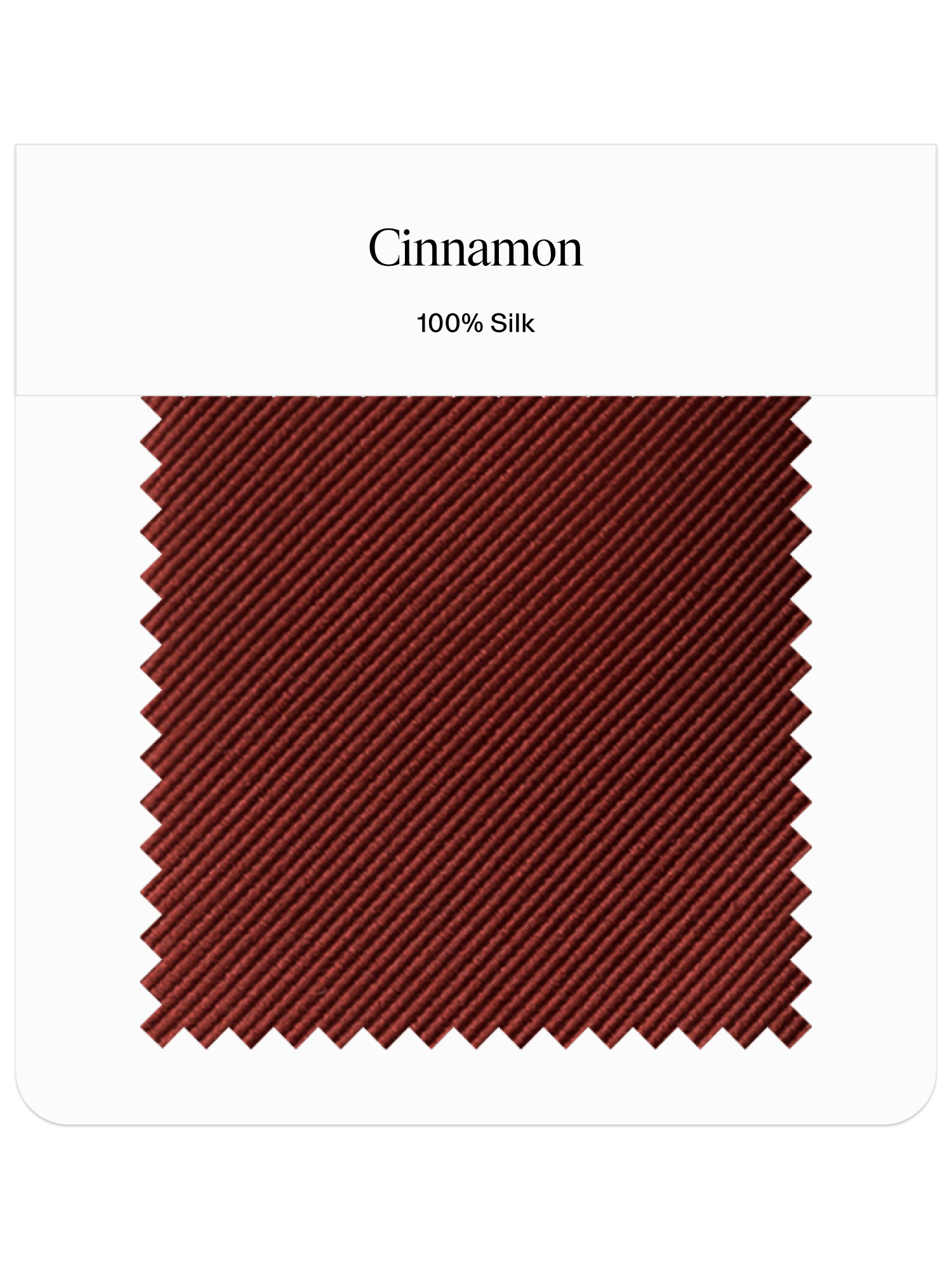 Cinnamon colored silk fabric swatch with a ribbed texture.