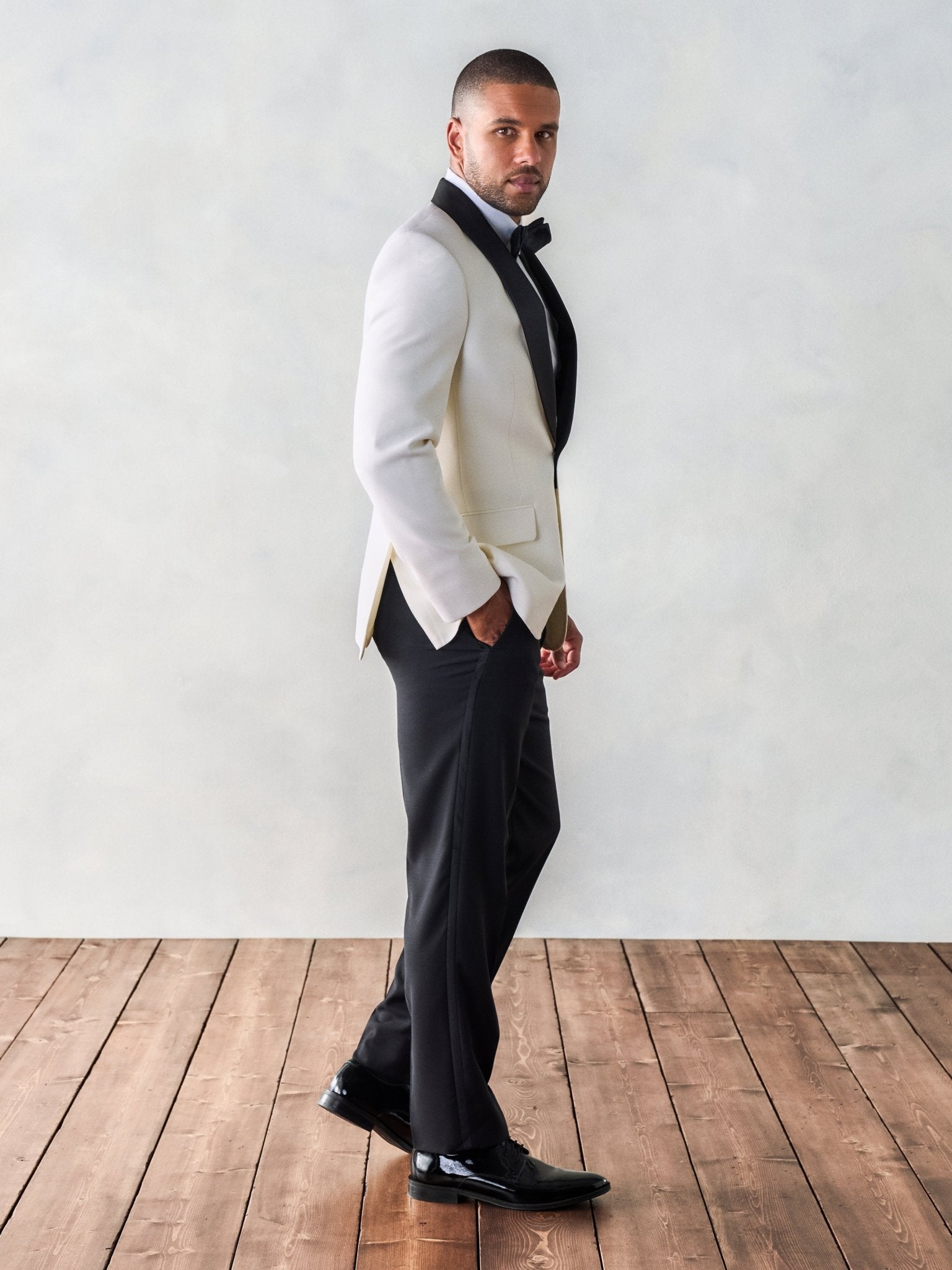 Contrast Shawl Tuxedo Jacket - The Black Tux