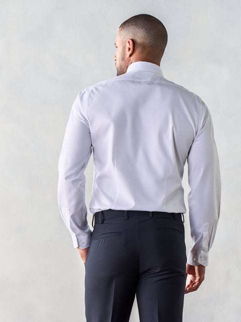The Black Tux Cotton Dress Shirt-Classic In White | Size: 19 The Black Tux Cotton Dress Shirt-Classic In White | Size: 19