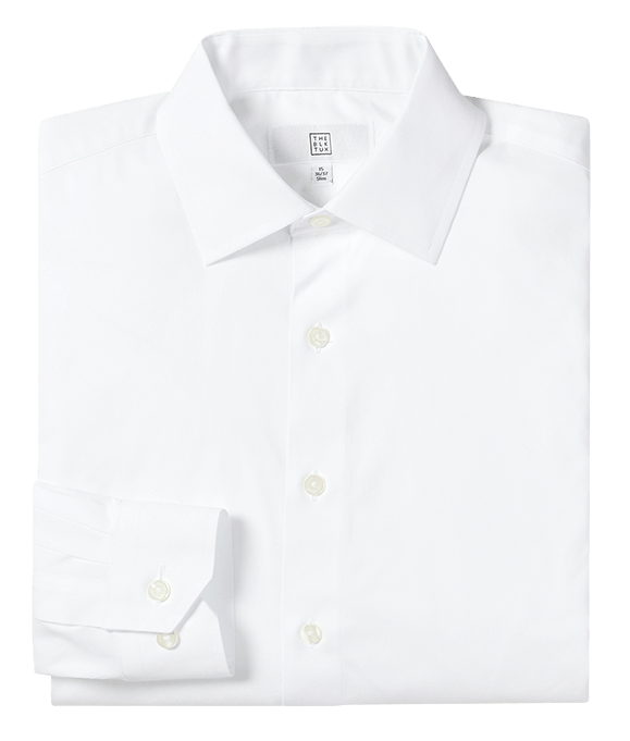 The Black Tux Cotton Dress Shirt-Extra Slim In White | Size: 17 The Black Tux Cotton Dress Shirt-Extra Slim In White | Size: 17