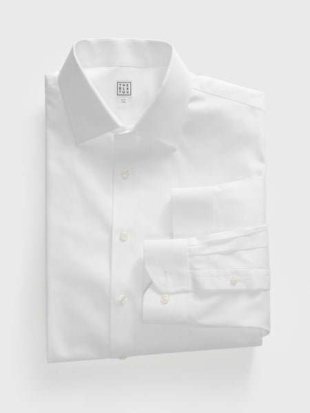 The Black Tux Cotton Dress Shirt-Classic In White The Black Tux Cotton Dress Shirt-Classic In White