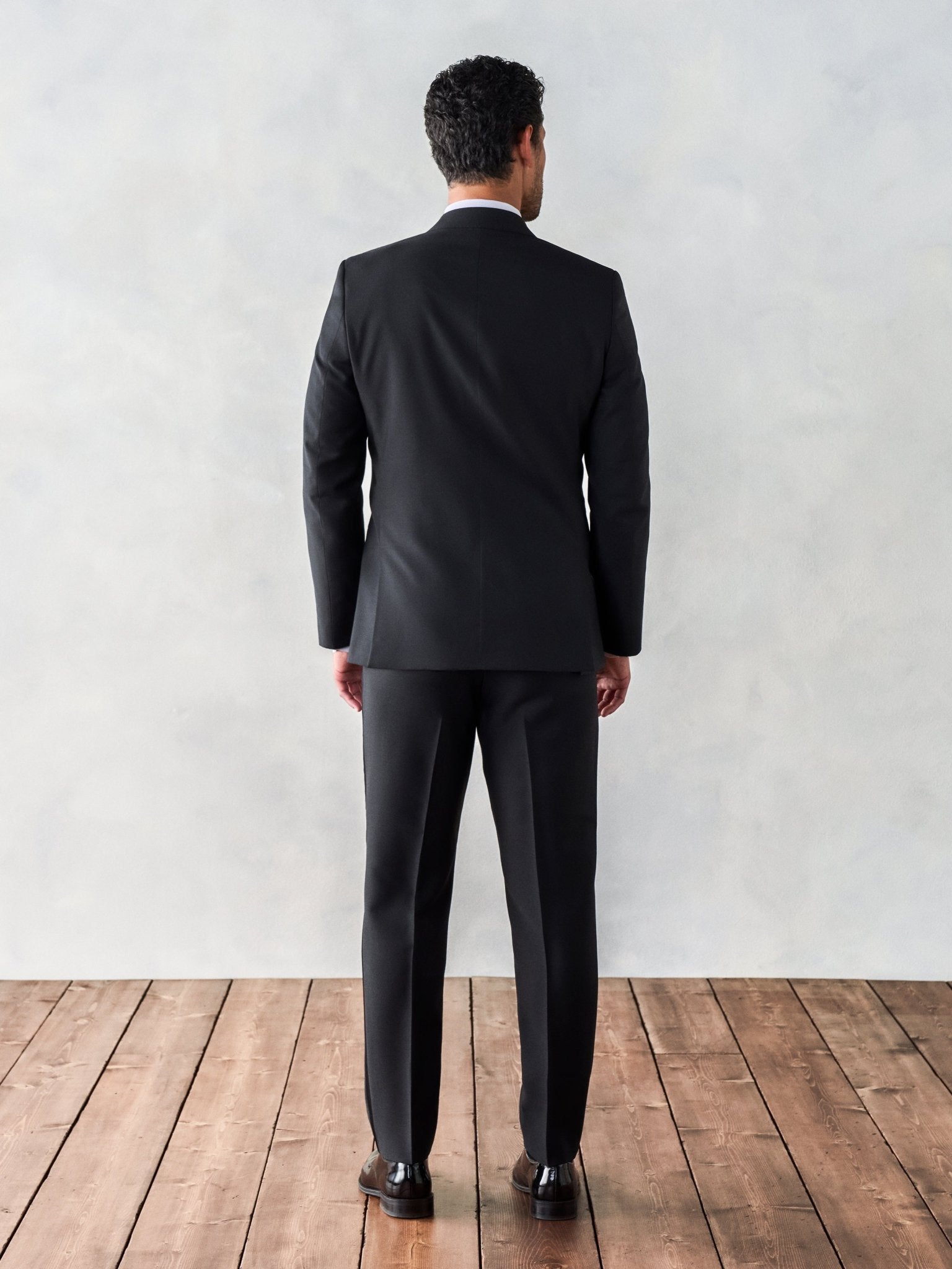 Double Breasted Tuxedo Jacket Home Try - On - The Black Tux