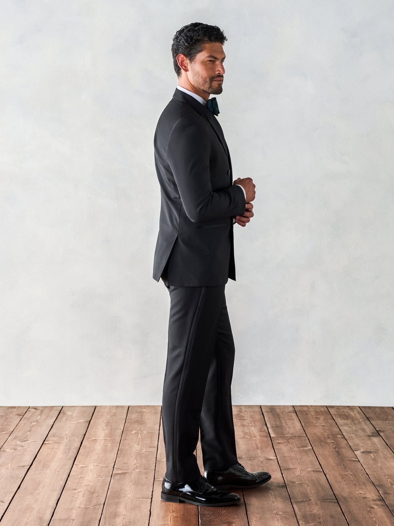 Double Breasted Tuxedo Jacket Home Try - On - The Black Tux