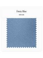 Swatch of dusty blue silk fabric with a textured pattern.