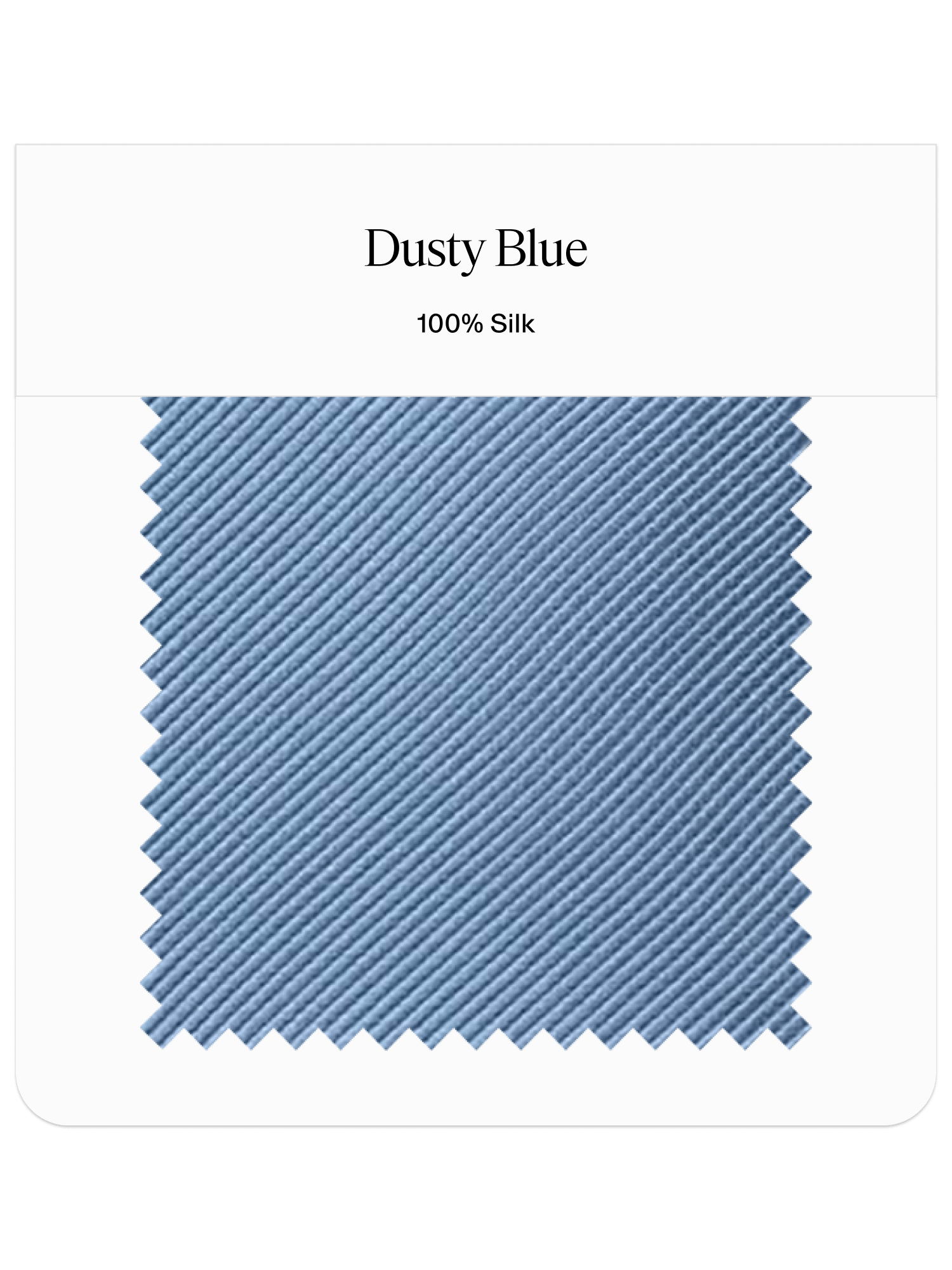 Swatch of dusty blue silk fabric with a textured pattern.