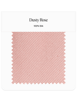 Dusty rose silk fabric swatch with diagonal stripes.