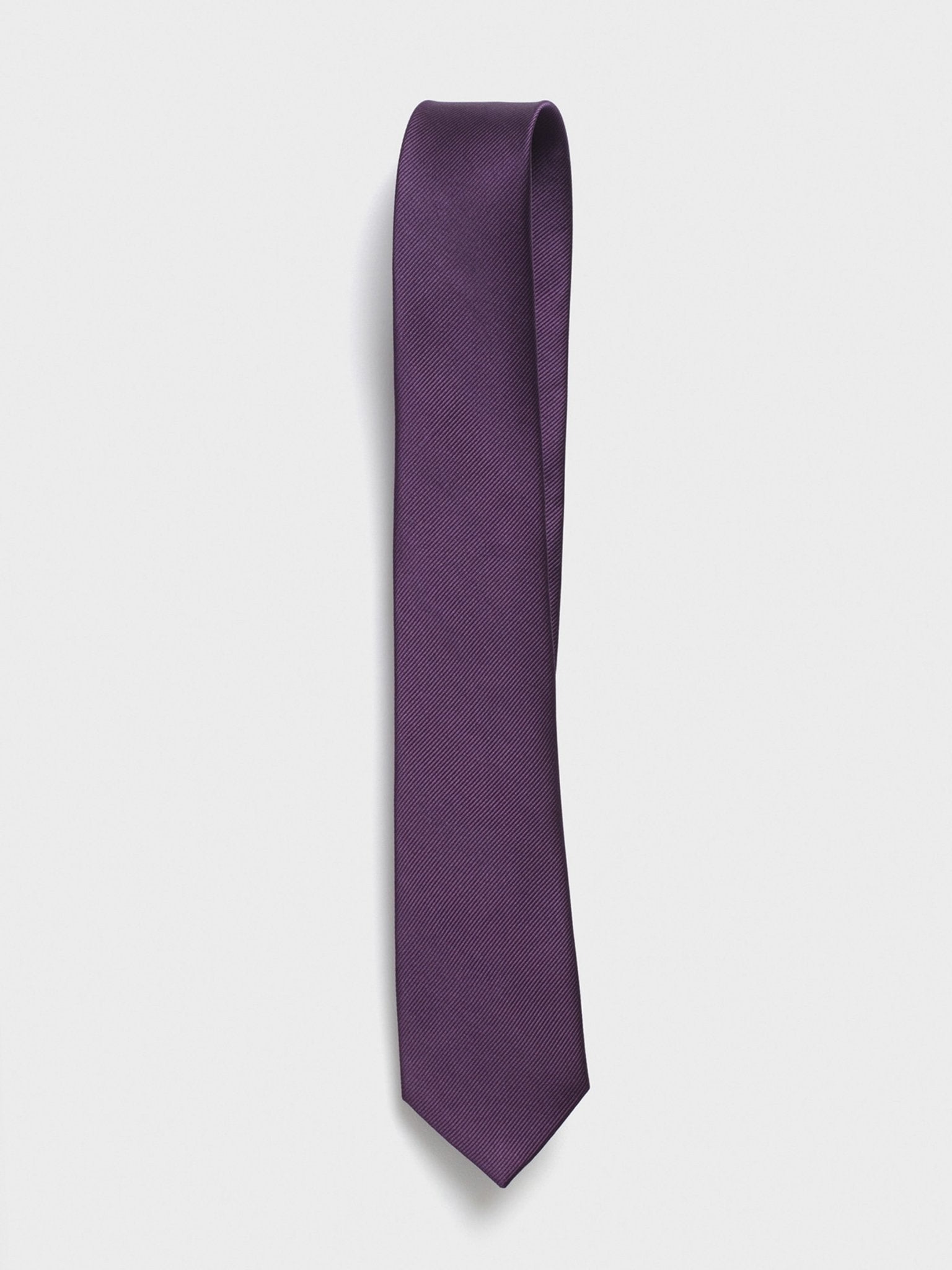 Eggplant Silk Necktie - The Black Tux