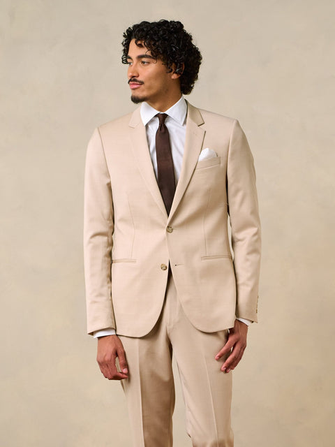 Beige Suit Jacket | Merino Wool Formal Wear | The Black Tux Beige Suit Jacket | Merino Wool Formal Wear | The Black Tux