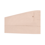 Tan dress pants with a button and pocket detail.