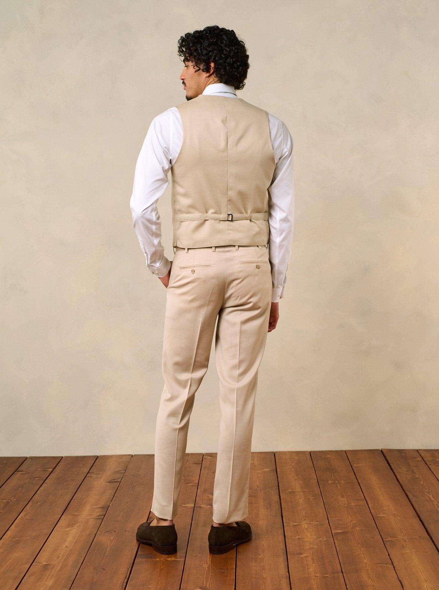 beige dress pants The Black Tux Essential Suit Pants-Classic In | Size: 42/32 Embody laid Authentic Indian Cotton Hand Style:1 no:Z030690