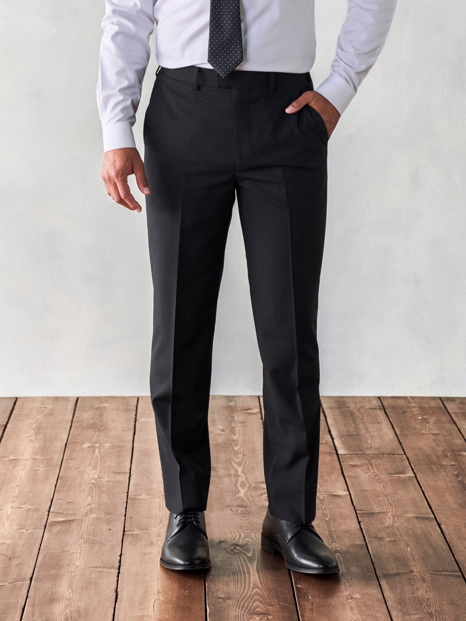 Essential Black Suit Pants - Classic - The Black Tux