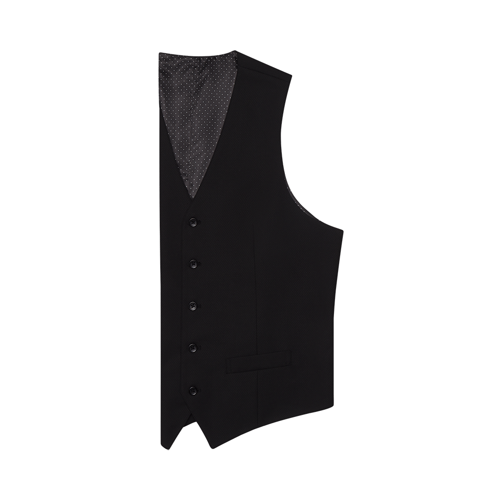 The Black Tux Essential Suit Vest In Black | Size: XS | Polyester/Elastane/Wool/Marino Wool The Black Tux Essential Suit Vest In Black | Size: XS | Polyester/Elastane/Wool/Marino Wool
