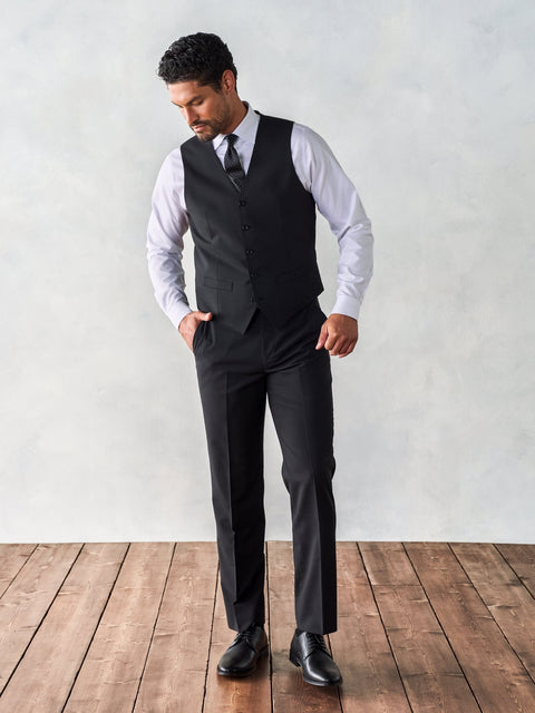 THE Black TUX Essential Suit Vest In Black | Size: XS