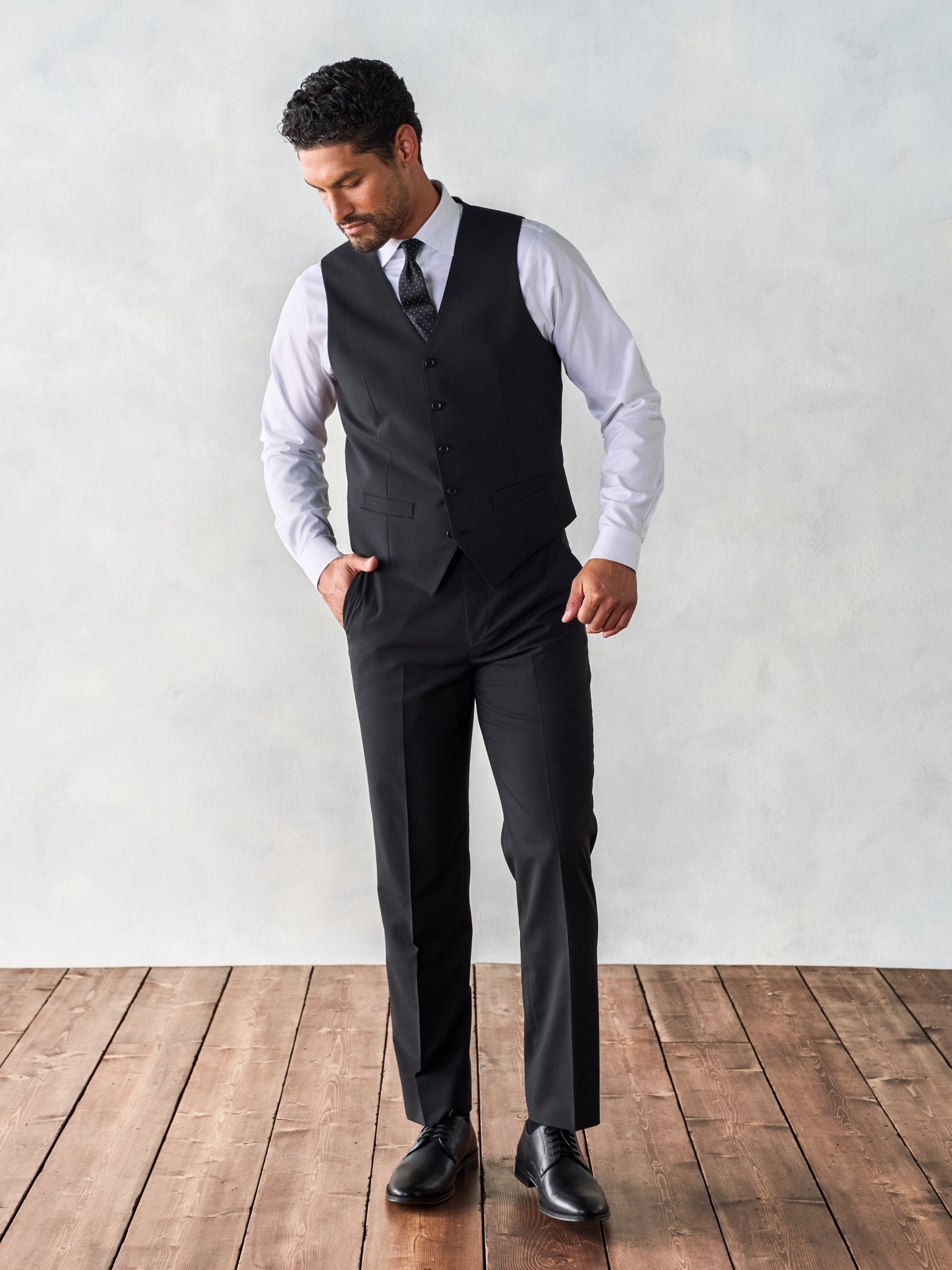 Essential Black Suit Vest - The Black Tux