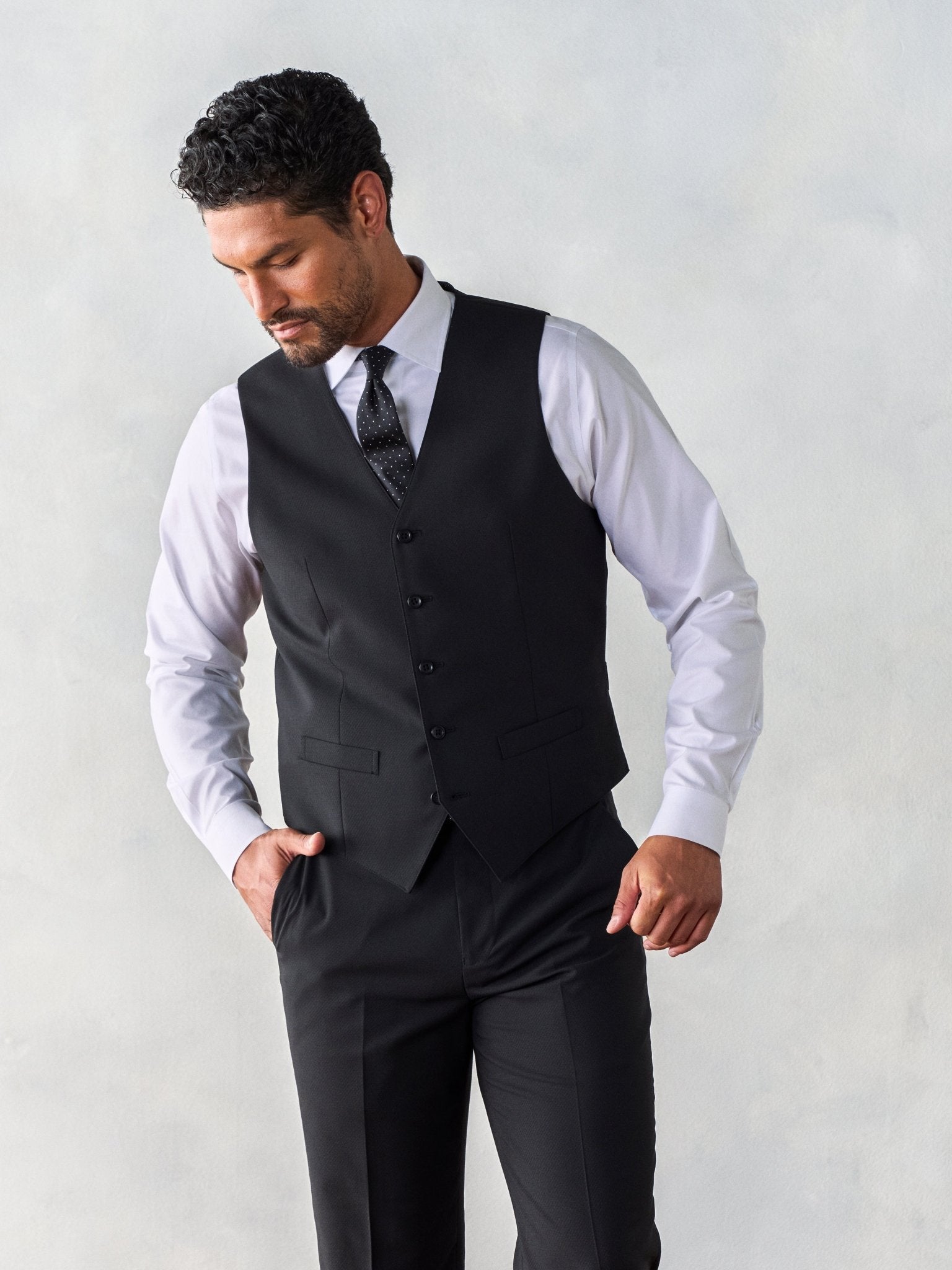 Essential Black Suit Vest - The Black Tux