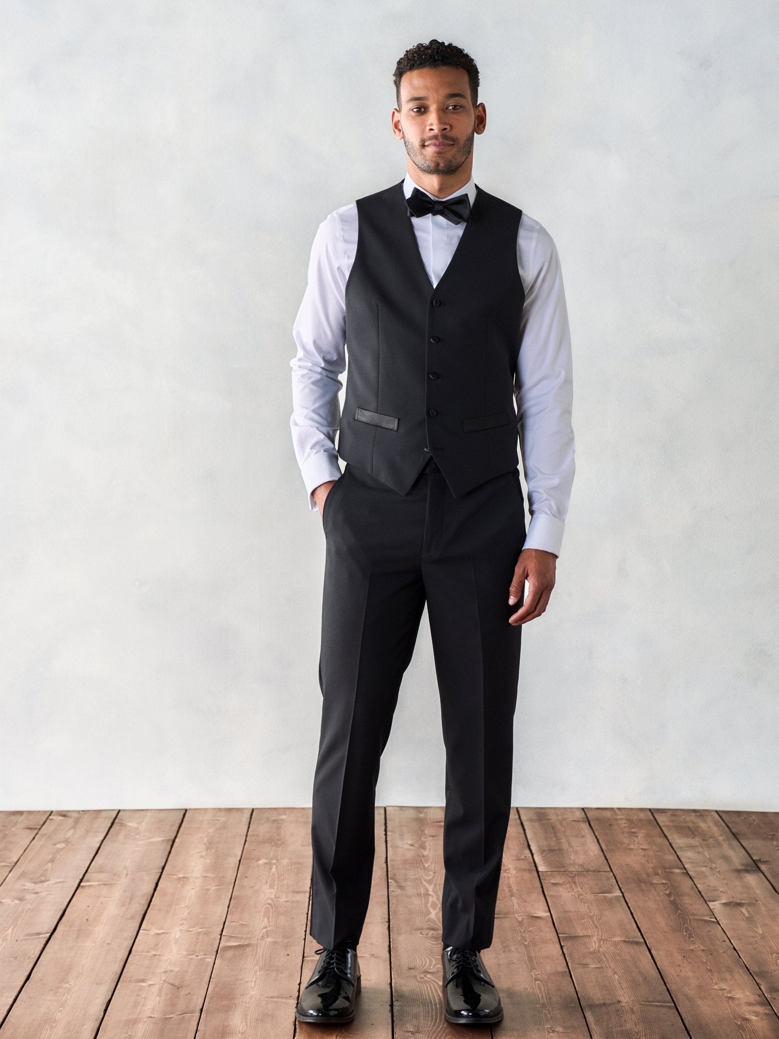 The Black Tuxedo Vest for Weddings & Formal Events