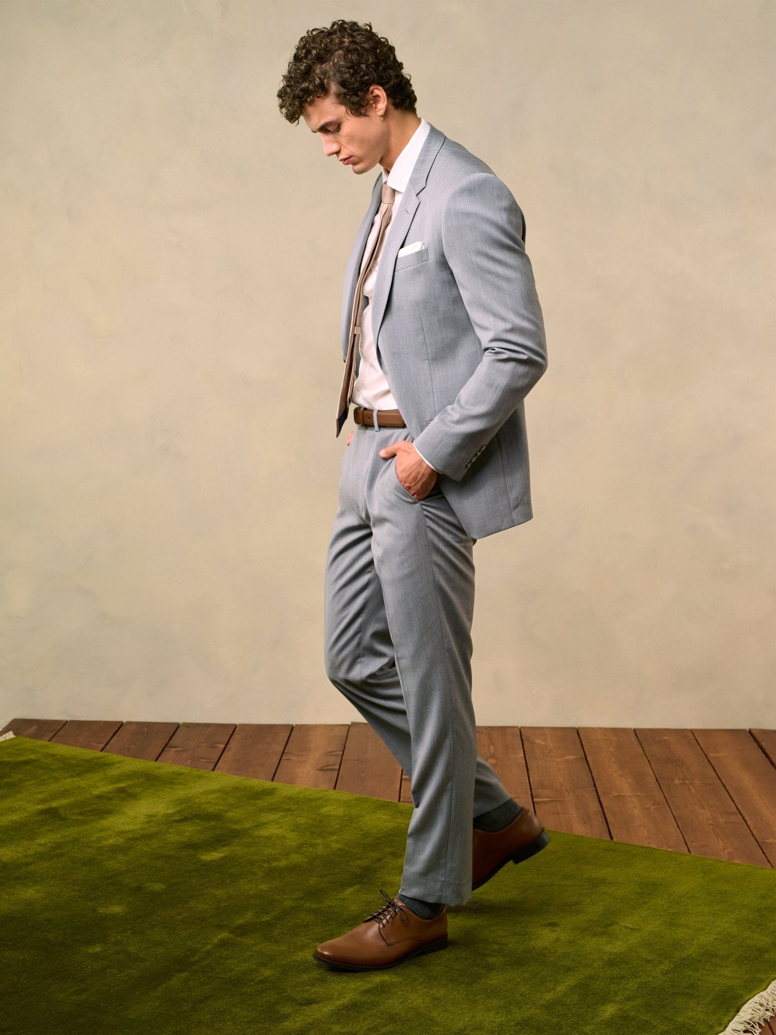 Tie Shoe Colour Grey Suit Gray Suit Formal Wear With Brown Shoes
