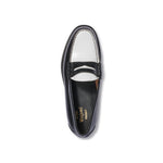 G.H.Bass Larson Weejuns Black and White Loafers - The Black Tux