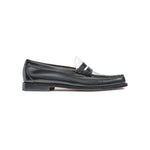 G.H.Bass Larson Weejuns Black and White Loafers - The Black Tux